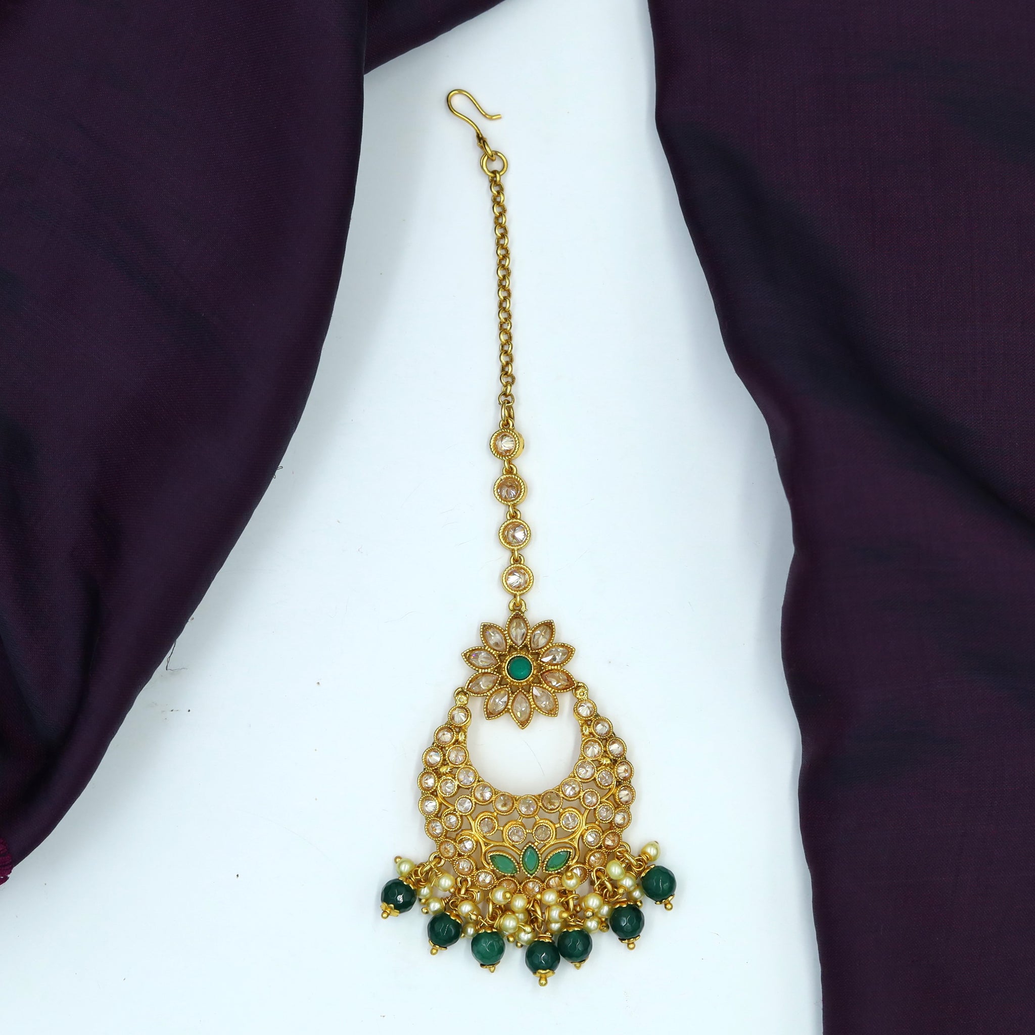 Green Maang Tikka 3043-7108