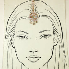 Zircon/AD Mint Green Maang Tikka 12402-8827
