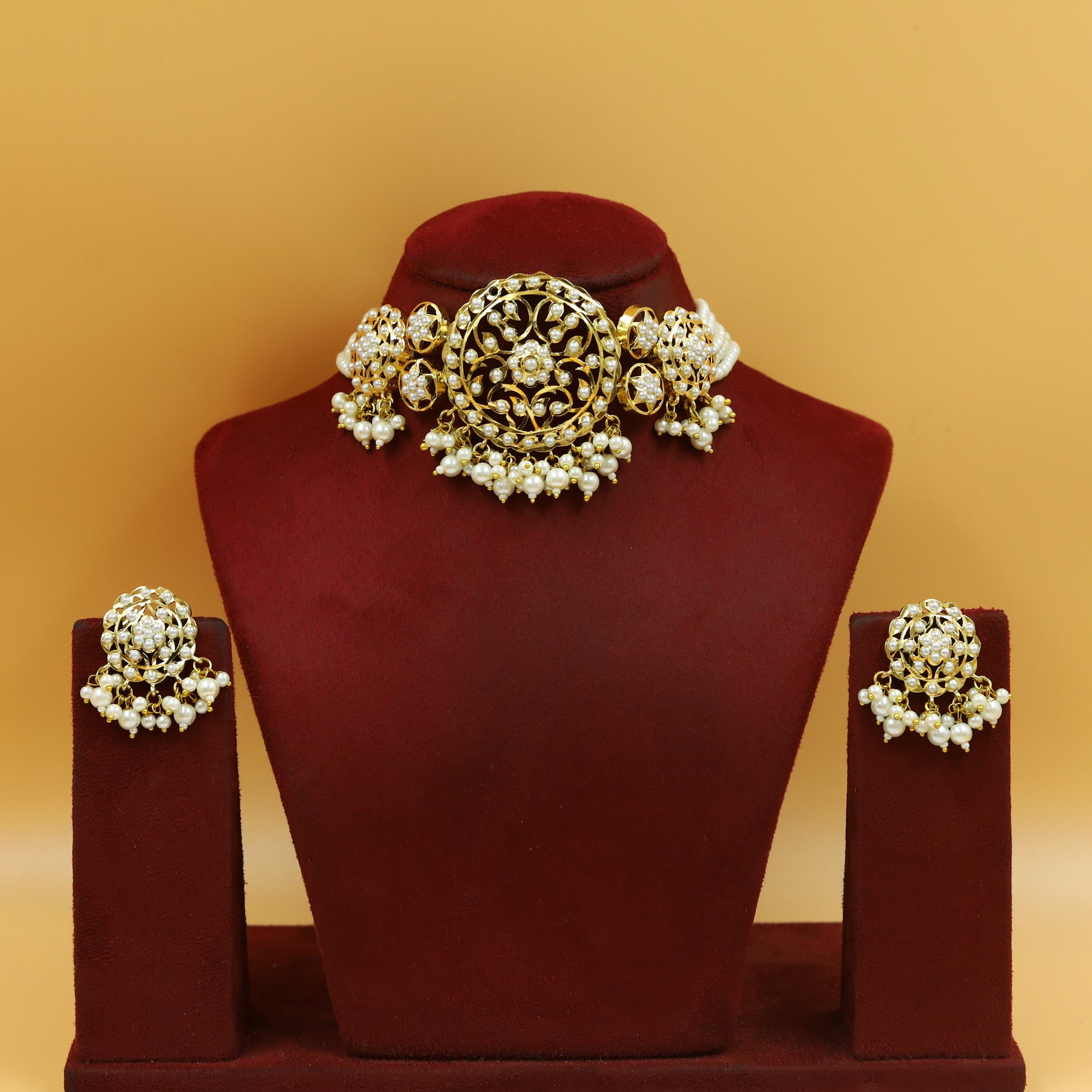 Choker Jadau Necklace Set 18615-65