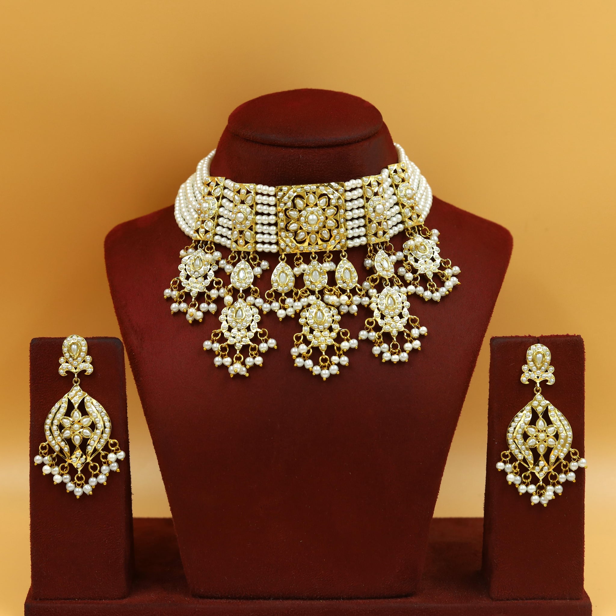 Choker Jadau Necklace Set 18616-65