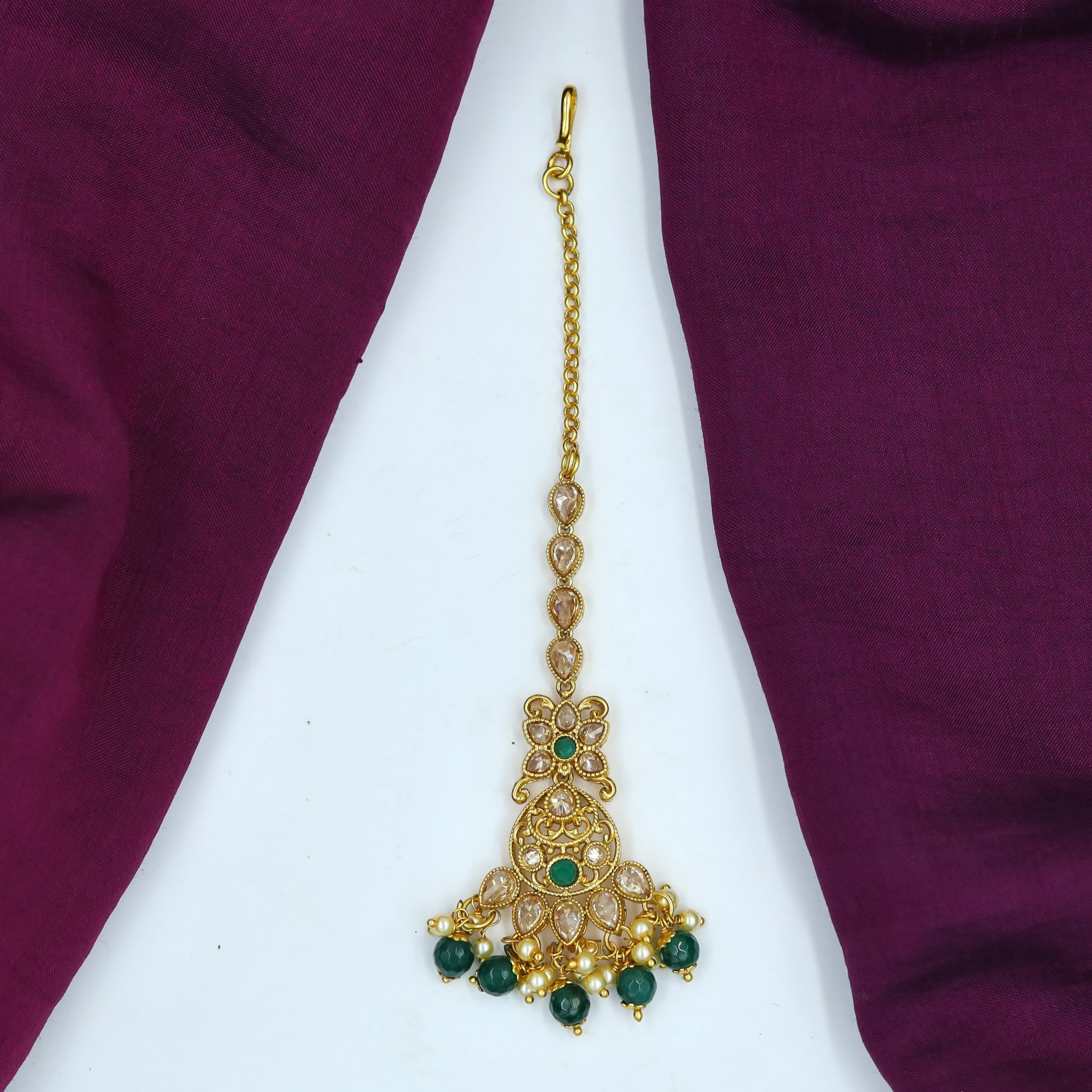 Green Maang Tikka 3027-7092
