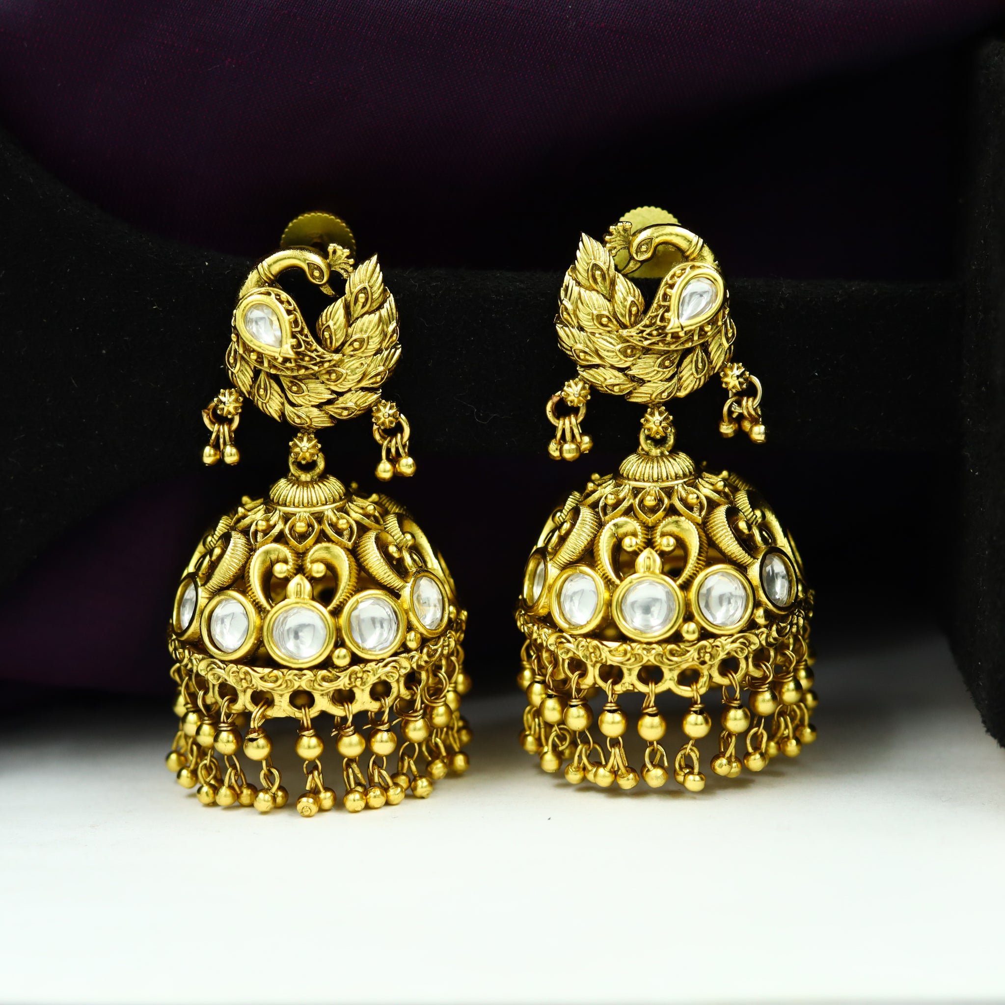 Jhumki Antique Earring 12364-28