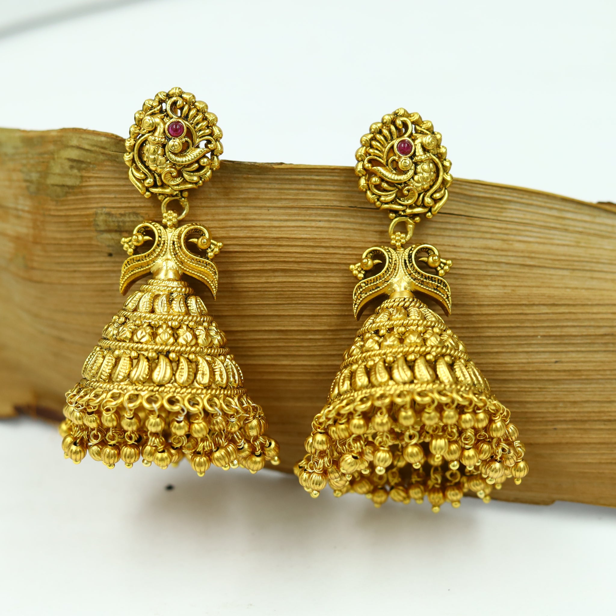 Jhumki Antique Earring 12366-28