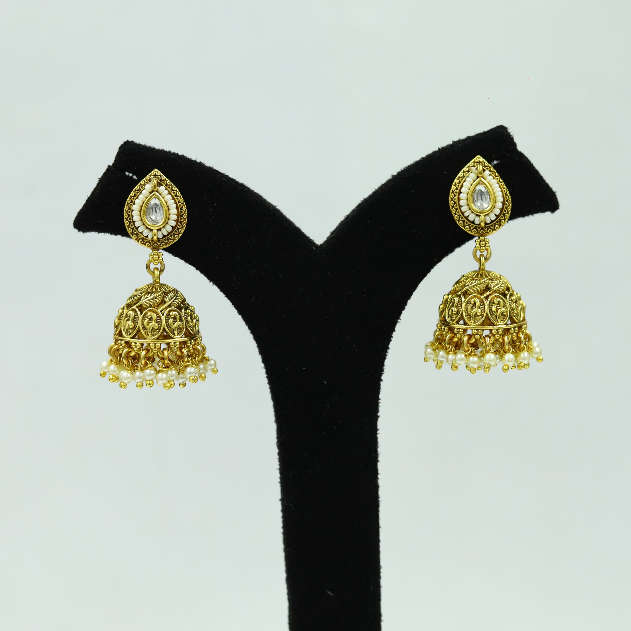 Jhumki Antique Earring 12350-28