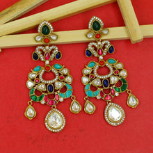 Sabya Inspired Moissanite Danglers Kundan Earring 19763-87