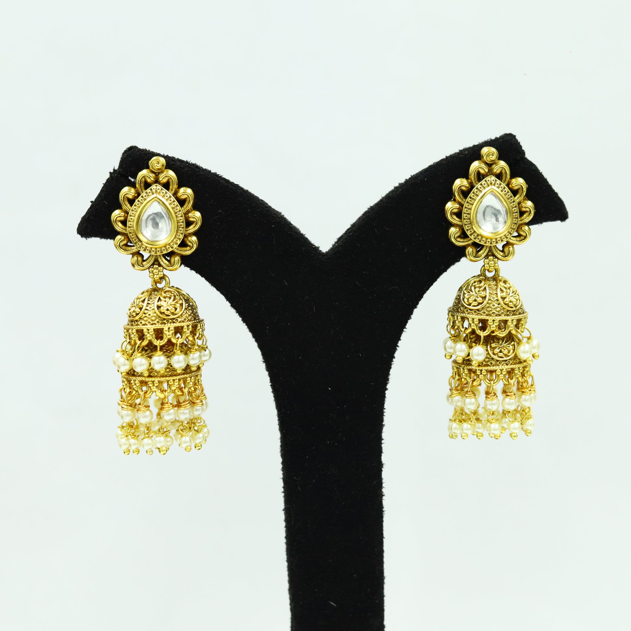 Jhumki Antique Earring 12376-28