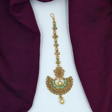 Polki Mint Green Maang Tikka 12920-9546