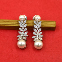 Round Neck Zircon/AD Necklace Set 19360-69