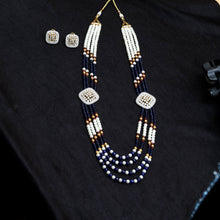 Blue Zircon/AD Pendant Set 2547-6612