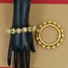 Antique Gold Finish Bangles/Kada 16011-31