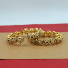 Antique Gold Finish Bangles/Kada 16011-31