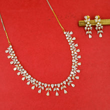 Round Neck Zircon/AD Necklace Set 19530-08