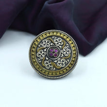 Oxidized Cocktail Adjustable Ring 4439-8504