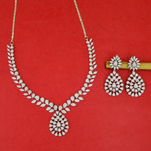 Round Neck Zircon/AD Necklace Set 19342-69