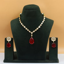 Manish Malhotra Inspired Round Neck Moissanited Kundan Necklace Set 18717-28