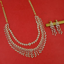 2 Line Layered Zircon/AD Necklace Set 19381-69