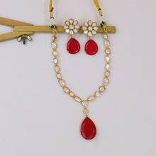 Manish Malhotra Inspired Round Neck Moissanited Kundan Necklace Set 18717-28