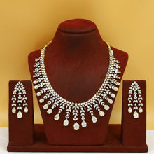 Round Neck Zircon/AD Necklace Set 19371-69