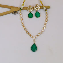 Manish Malhotra Inspired Round Neck Moissanited Kundan Necklace Set 18717-28