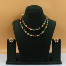 Sabyasachi Inspired Layered Round Neck Kundan Necklace Set 18839-28