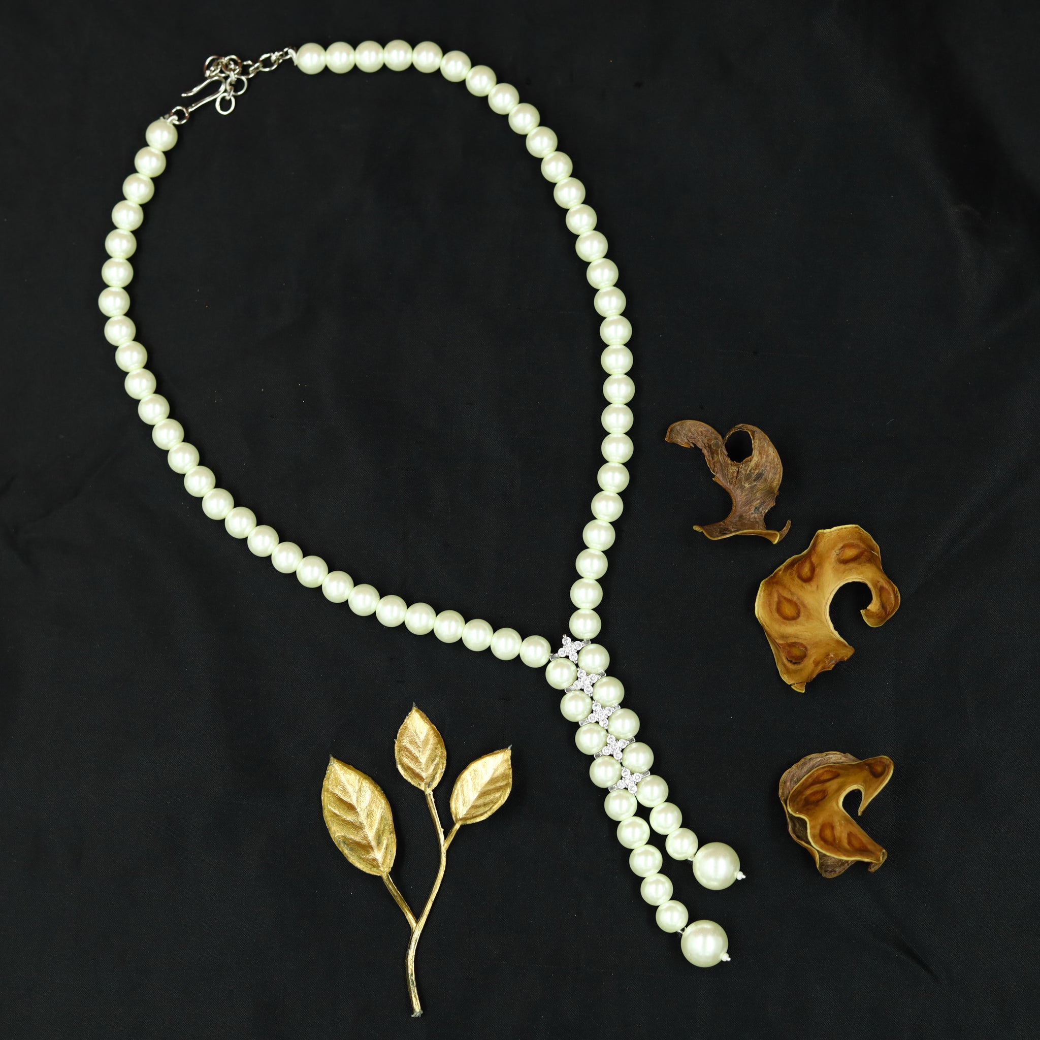 Round Neck Pearl Necklace Set 13488-31