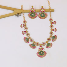 Sabyasachi Inspired Round Neck Kundan Necklace Set 18714-87