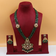 Long Neck Kundan Necklace Set 18975-21