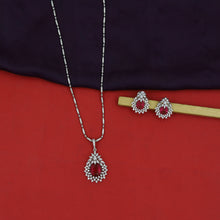 Stylish Zircon/AD Pendant Set 16411-69