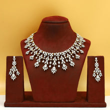 Round Neck Zircon/AD Necklace Set 19537-08