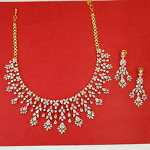 Round Neck Zircon/AD Necklace Set 19537-08