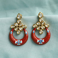 Red Kundan Earring 13703-0894