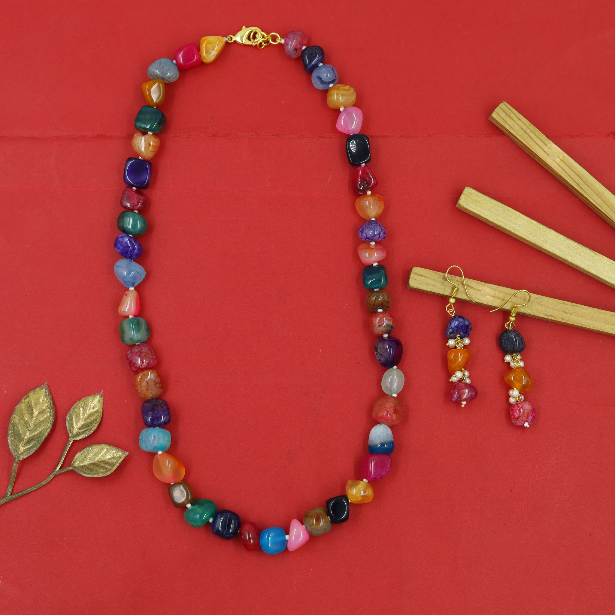 Single Line Pearl Necklace Set 14977-80