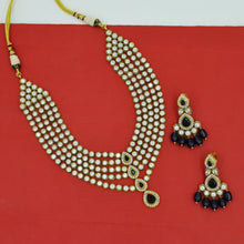 Round Neck Polki Necklace Set 3519-21