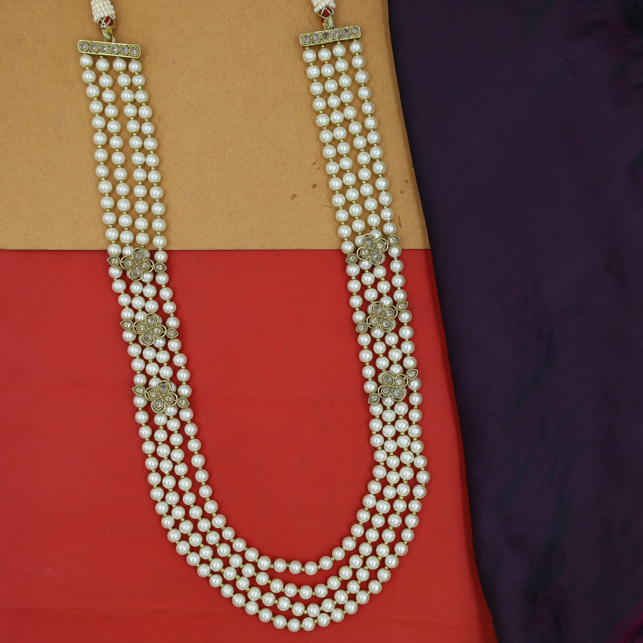 Long Neck Pearl Necklace Set 12661-28