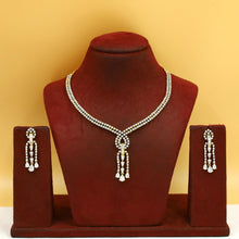 Round Neck Zircon/AD Necklace Set 19350-69