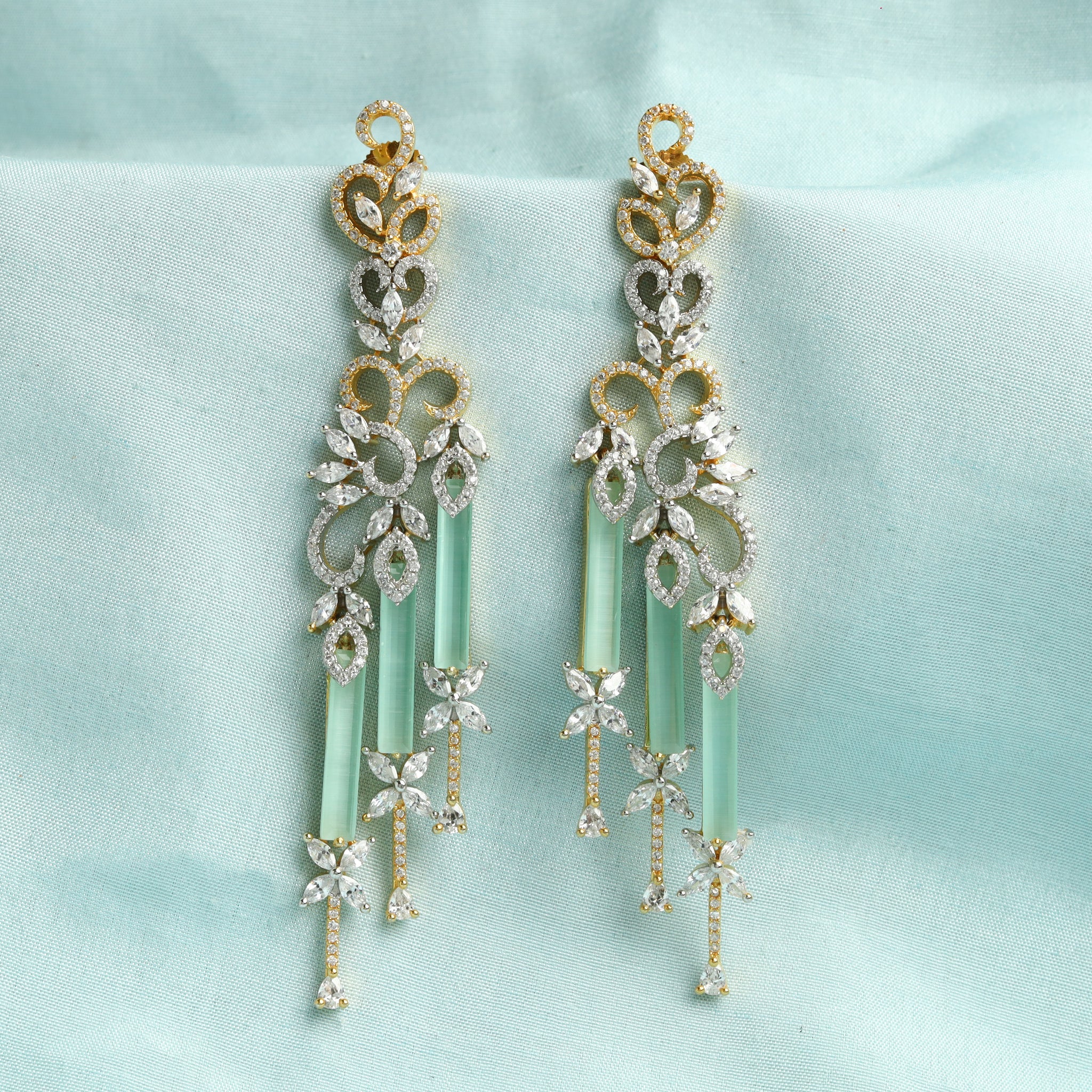 Mint Green Zircon/AD Earring 8783-2833