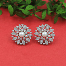 Pearl Tops/Studs Zircon/AD Earring 16282-69