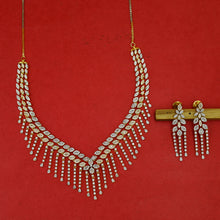 Round Neck Zircon/AD Necklace Set 19536-08