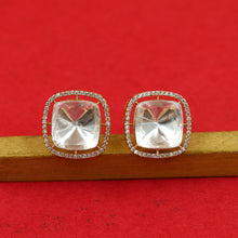 Moissanite Round Neck Kundan Necklace Set 17615-87