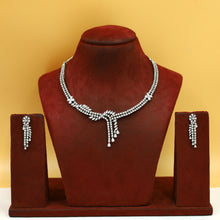 Round Neck Zircon/AD Necklace Set 19525-08