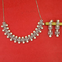 Round Neck Zircon/AD Necklace Set 19348-69