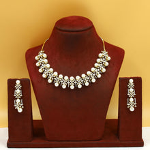 Round Neck Zircon/AD Necklace Set 19348-69