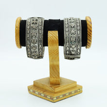 Silver Oxidized Bangles/Kada 7587-82