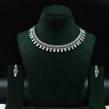 Silver Polish Zircon/AD Necklace Set 6760-69