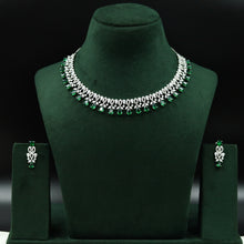 Silver Polish Zircon/AD Necklace Set 6760-69