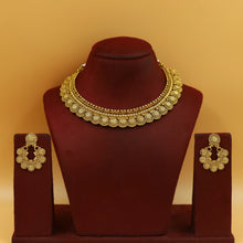 Round Neck Gold Look Necklace Set 17848-33