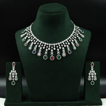 Round Neck Zircon/AD Necklace Set 7330-68
