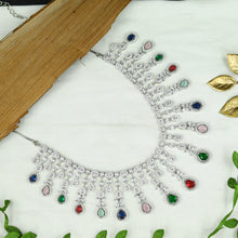 Round Neck Zircon/AD Necklace Set 7330-68