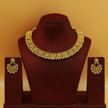 Round Neck Gold Look Necklace Set 17844-33