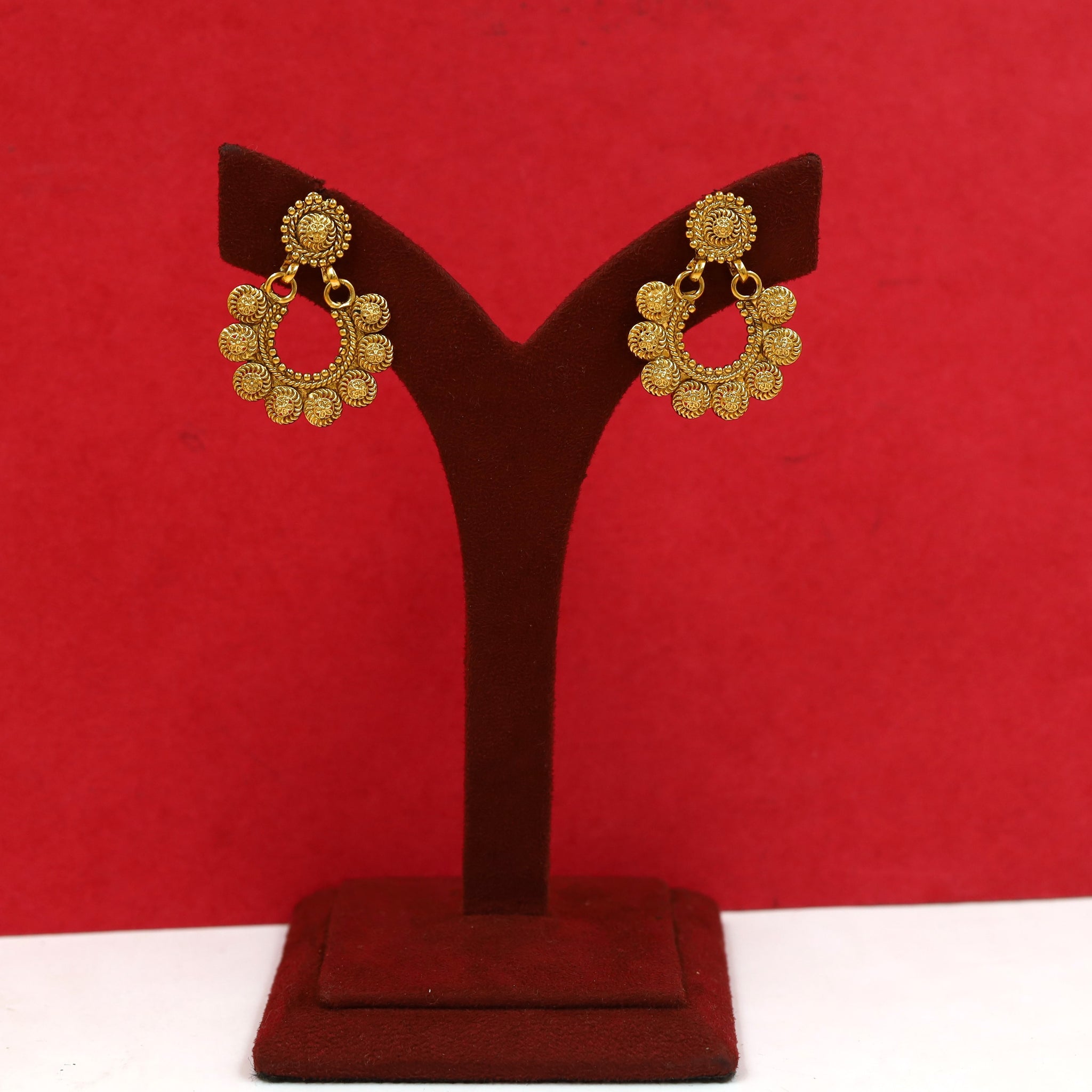 Round Neck Gold Look Necklace Set 17847-33